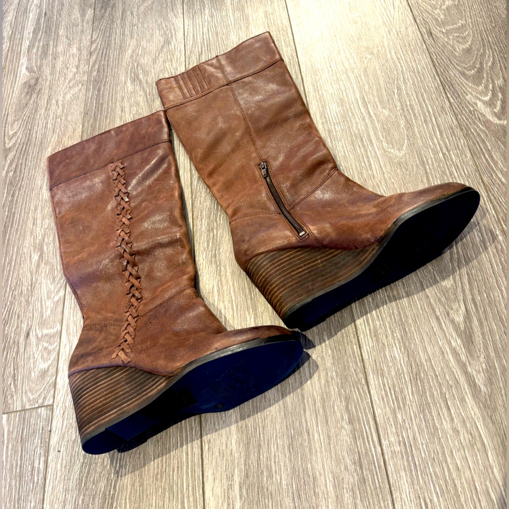 Lucky Brand Leather Boots - Brown
